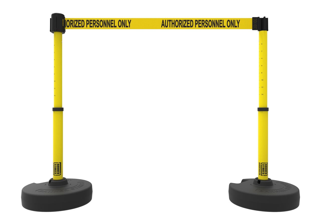 Banner Stakes Plus Barrier Set X2 With Yellow 